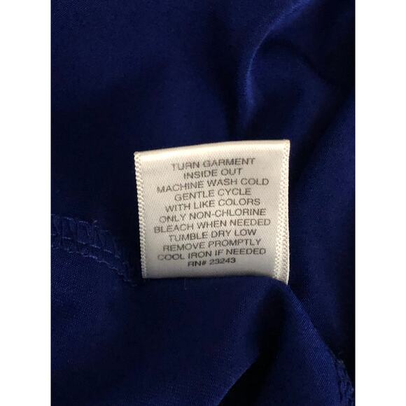 New York Company Stretch women Tank Top Blue Sleeveless Small Ruched Banded Hem - Picture 9 of 10